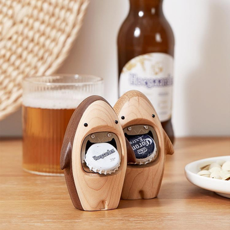 Kitchen Gadgets For Gifts - Креативная деревянная открывалка для бутылок в