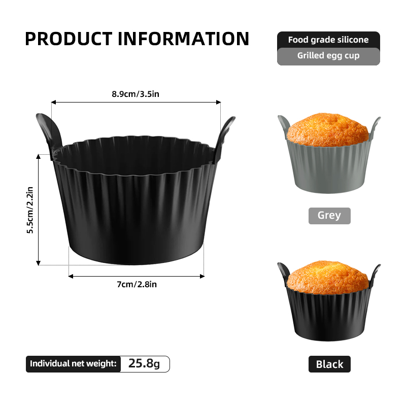 4 шт./6 шт. силиконовые формы  – обзор и цена Air Fryer Accessories