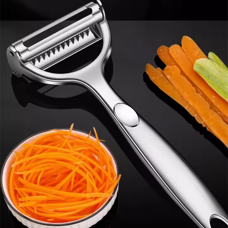 2в1 овощечистка из нержавеющей – обзор и цена Household Kitchen Gadgets Vegetable Cutter Silk Cutter