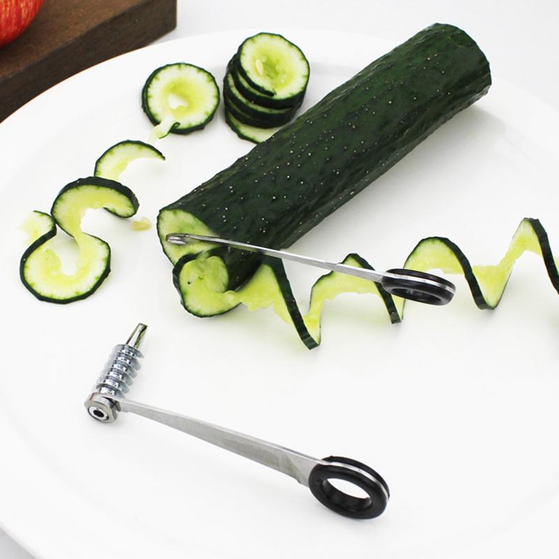 Спиральный лезвие для нарезки  – обзор и цена Household Kitchen Gadgets Vegetable Cutter Silk Cutter