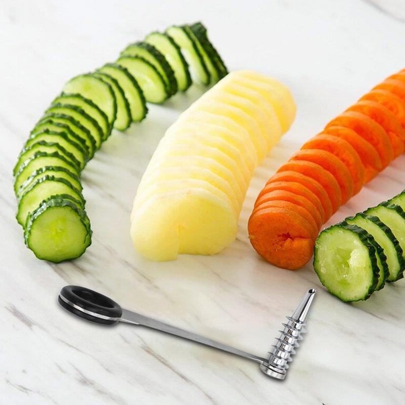 Спиральный лезвие для нарезки  – обзор и цена Household Kitchen Gadgets Vegetable Cutter Silk Cutter